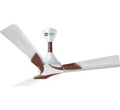 Elegant design with downrod cover and stylish blade trims three layer canopy. Orient 1200 Mm Wendy Ceiling Fan Pearl White Wallnut
