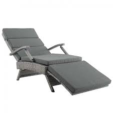 Envisage Chaise Outdoor Patio Wicker Rattan Lounge Chair Light Gray Beige Lounge Chair Outdoor Rattan Lounge Chair Outdoor Chaise Lounge Chair