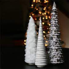 Today's video is a christmas table decoration ideas. Glam White Diy Christmas Trees Blue I Style