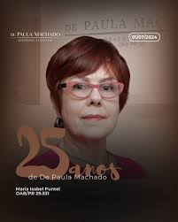 A advogada Maria Isabel Puntel comemora neste dia 1º de julho 25 anos de  escritório De Paula Machado. Nós do escritório agradecemos por todos esses  anos de dedicação, profissionalismo e companheirismo. Maria