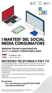 A lanciarlo il codacons, che ha deciso di fornire un nuovo servizio agli utenti italiani. Associazione Consumatori Webinar 25 05 2021 H 15 Abbonamenti Pay Tv E Telefonia La Riconsegna Degli Apparati