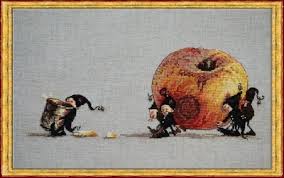 Stitched on your choice of 14 count fabric with dmc floss, kreinik #4 braid, and mill hill beads. Nimue Garon Stitchery