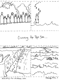 Top 10 moses coloring pages for preschoolers: Moses Parted The Red Sea Coloring Pages Ministry To Children