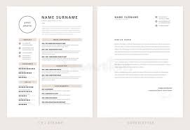 When to send a cover letter: Cv Resume And Cover Letter Template Elegant Stylish Stock Vector Illustration Of Color Line 106928373