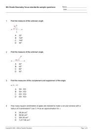 Will the sprinkler water the entire garden? 6th Grade Geometry Focus Standards Sample Questions