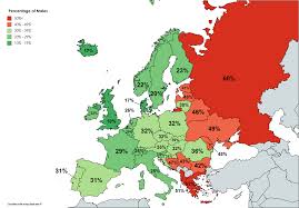 Percentage Of Males In Europe Who Are Smokers European Map Europe Interactive Map