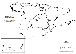 Mapas De Espana Para Colorear