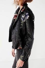 Blanknyc As You Wish Floral Embroidered Moto Jacket Blank Nyc Moto Jacket Embroidered Leather Jacket