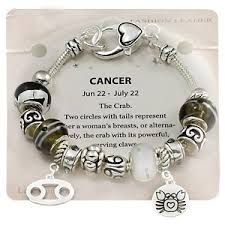 Cancer, a water sign, is ruled by the moon and therefore by emotion. Cancer Zodiac Sign Charm Bracelet Pandora Inspired Bead Murano Glass
