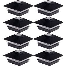 Greenlighting 4 X 4 Slim Solar Led Fence Post Cap Light For Wood Posts 8 Pack Walmart Com Solar Post Caps Wood Post Post Cap