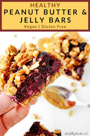 Healthy Peanut Butter And Jelly Bars These Easy Healthy Dessert Bars Are A Perfect Twist On The Healthy Desserts Easy Healthy Dessert Recipes Healthy Dessert