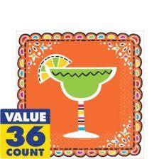 Fiesta Beverage Napkins 36ct In 2020 Beverage Napkins Kids Birthday Party Supplies Summer Party Themes