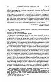 Arancibia clavel ya estaba condenado en buenos aires. In Re Letelier American Journal Of International Law Cambridge Core
