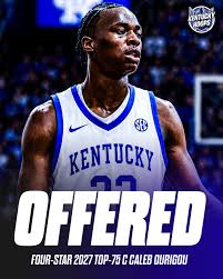NEW: Lewis Uvwo has earned his official offer to Kentucky, he confirms!  @uvwolewis He's the best shot blocker in high school basketball. 2027 4⭐️ C  was another one of the biggest stock