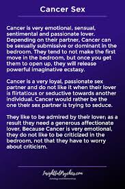The patience and calmness of an aquarius balances the analytical and over thinking nature of the virgo. Cancer Sex Life The Good The Bad The Hot