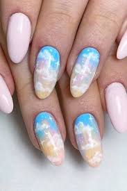 Home/acrylic nails ideas/ white aesthetic nails design diseño de. 40 Cloud Nail Designs For A Dreamy Manicure