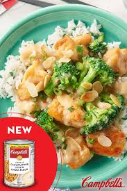 This article contains four easy recipes for dishes made with campbell's cream of 2 tablespoons unsalted butter. Honey Garlic Chicken Recipe Cook With Campbells Canada Recipe Recipes Chicken Recipes Campbells Soup Recipes