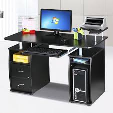 Contemporary Design Pc Desk It S Sturdy Frame Offers Both Great Stability And Durability This Desk Is Large Computer Desk Office Computer Desk Printer Shelf