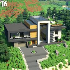 In this housing project the creator tried using the existing terrain without. Modern House Minecraft Minecrafthouse Easy Minecraft Houses Modern Minecraft Houses Minecraft Mansion