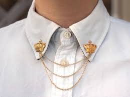 Gold Crown Collar Clips From Dapper And Swag Collar Clips Collar Chain Fashion