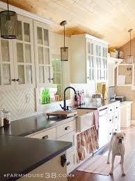 Diy Herringbone Beadboard Backsplash Farmhouse Kitchen Backsplash Modern Farmhouse Kitchens Home Kitchens