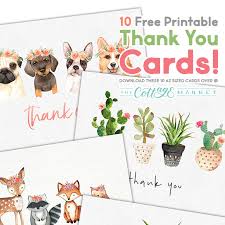 On my mind miss you card (free). 10 Free Printable Thank You Cards You Can T Miss The Cottage Market