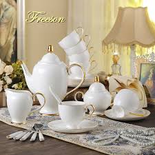 Maybe you would like to learn more about one of these? Grace Bone China Coffee Set White Gold Porcelain Tea Set Advanced Pot Cup Ceramic Mug Sugar Bowl Creamer Teapot Milk Jug Teaset Coffeeware Sets Aliexpress