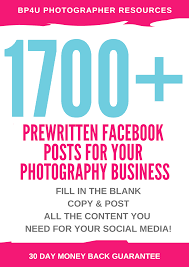 Prewritten Facebook Posts For Your Photography Business Photography Business Interactive Facebook Posts Social Media Network