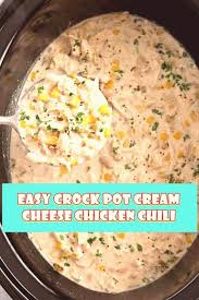 852 Easy Crock Pot Cream Cheese Chicken Chili Throw This Crock Pot Cream C In 2020 Cream Cheese Chicken White Chicken Chili Recipe Crockpot Cream Cheese Chicken Chili