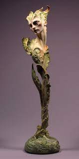 Green Faun Sculpture By Forest Rogers Unique Sculptures Art Art Inspiration