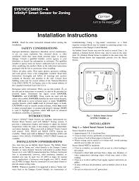 Carrier Infinity Smart Sensor Control Model Systxccsms01 Installation Instructions Manualzz