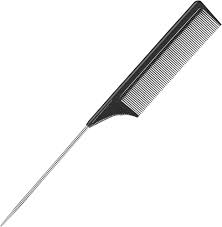 2 Pieces Metal Tail Combs Silver Rat Tail Hair Combs Fine Cutting Comb  Teasing Pintail Barber Comb Stainless Steel Hair Styling Cutting Comb (Rat  Tail And Fine Cutting Comb)