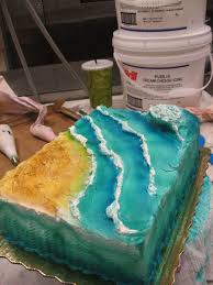 Ocean Cake 2 By Jnferrigno On Deviantart Ocean Cakes Surf Cake Birthday Sheet Cakes