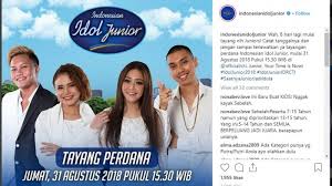 Akan tayang ikatan cinta & indonesian idol di rcti berikut jadwal acara tv hari ini, senin, 11 januari 2021 di trans 7, trans tv. Jadwal Link Streaming Indonesian Idol Junior Tayang Perdana Sore Ini Di Rcti Tribun Pekanbaru