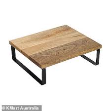 The lamps are sold out online. Savvy Shopper Creates Rustic Side Table Using Two Unlikely Items From Kmart And Ikea Daily Mail Online