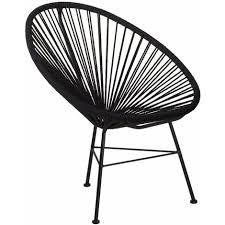 Nycko mein profil vollständig anzeigen. Sklum Stuhl New Acapulco Seil Stahl Baumwolle Schwarz Schwarz