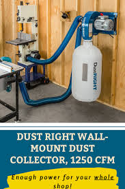 Dust Right Wall Mount Dust Collector 1250 Cfm Woodworking Shop Dust Collector Woodworking