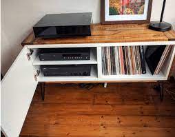 Record Player Stand From Ikea Besta And Pallet Wood Ikea Hackers Record Player Stand Record Player Stand Ikea Record Player Console