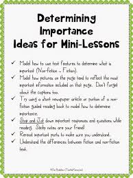 Mini Lessons For Teaching Determining Importance With Freebie Teacherkarma Com Reading Mini Lessons Mini Lessons Readers Workshop Mini Lessons