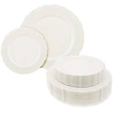 60 Pack Vintage Elegant Plastic Plates Disposable Dinnerware Set For Dessert Dinner Wedding Party 7 5 10 Inches Walmart Com Walmart Com