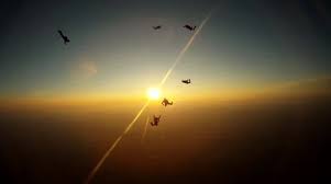 Skydiving Group Sunset Stock Video Pond5