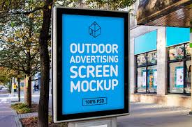 Free Outdoor Advertising Screen Mock Up Free Mockup Outdoor Advertising Outdoor Advertising Mockup Advertising