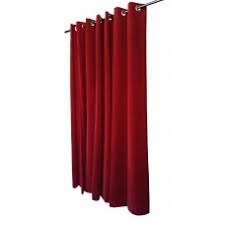 Living velvet top curtain 228 x 228 red : Flocked Velvet