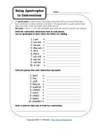 Apostrophes In Contractions Free Printable Punctuation Worksheets Contraction Worksheet Grammar Worksheets Punctuation Worksheets