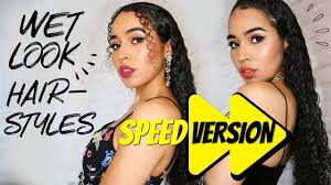 The wet hair look is a red carpet classic that hair stylists have relied on for generations. Wet Look Hair Tutorials For Curly Hair Speed Through Version By Lana Summer Youtube