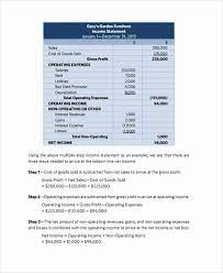 Basic Income Statement Template New 21 Sample In E Statements Income Statement Statement Template Profit And Loss Statement