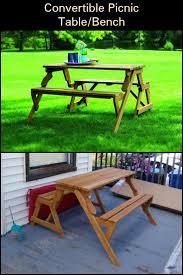 This Convertible Picnic Table Bench Is Perfect For Outdoor Fun Picnic Table Bench Picnic Table Diy Picnic Table
