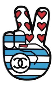 Black And White Peace Sign Hand Emoji Chanel Fall Winter 2016 17 Accessories Peace Sign Emoji Hand Emoji Peace Sign