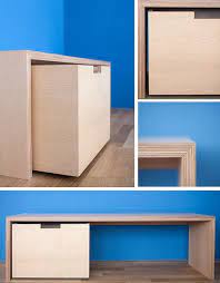 bank vor blauer wand aus buche multiplex blaue wande sperrholz design bank