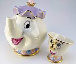 disney beauty and the beast tea pot cup tea set mrs pot and chip gift ebay tasse de the vaisselle de table theiere